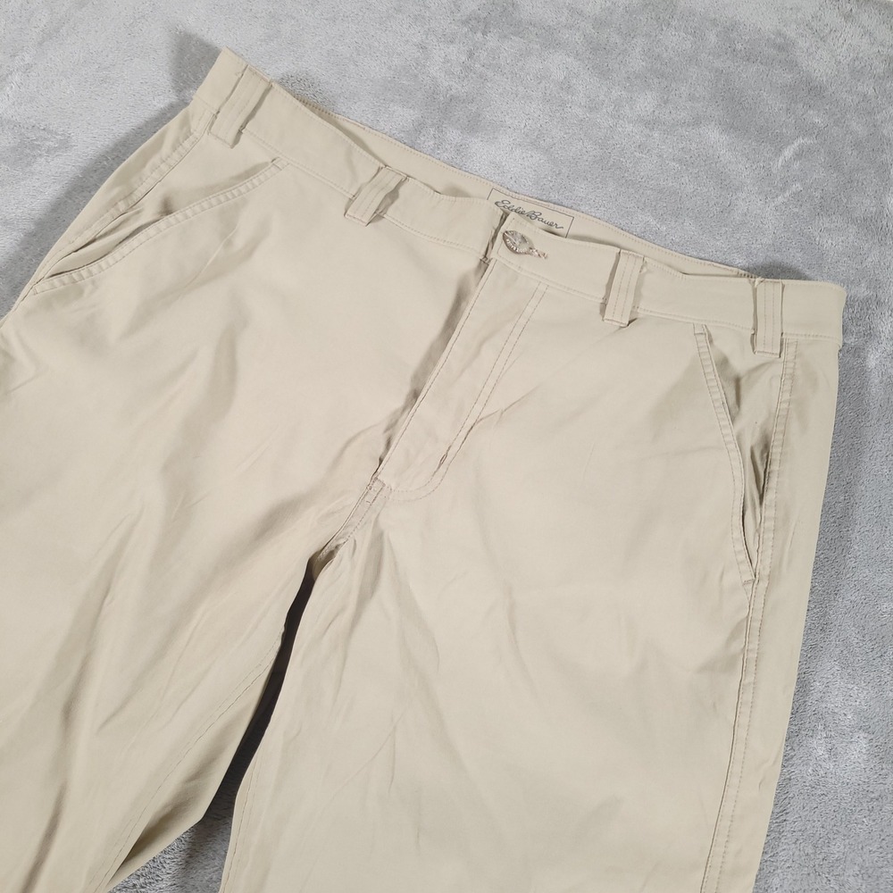 Eddie Bauer Pants Mens 38x34 Beige Travex Lightweight Hiking Outdoor Stretch